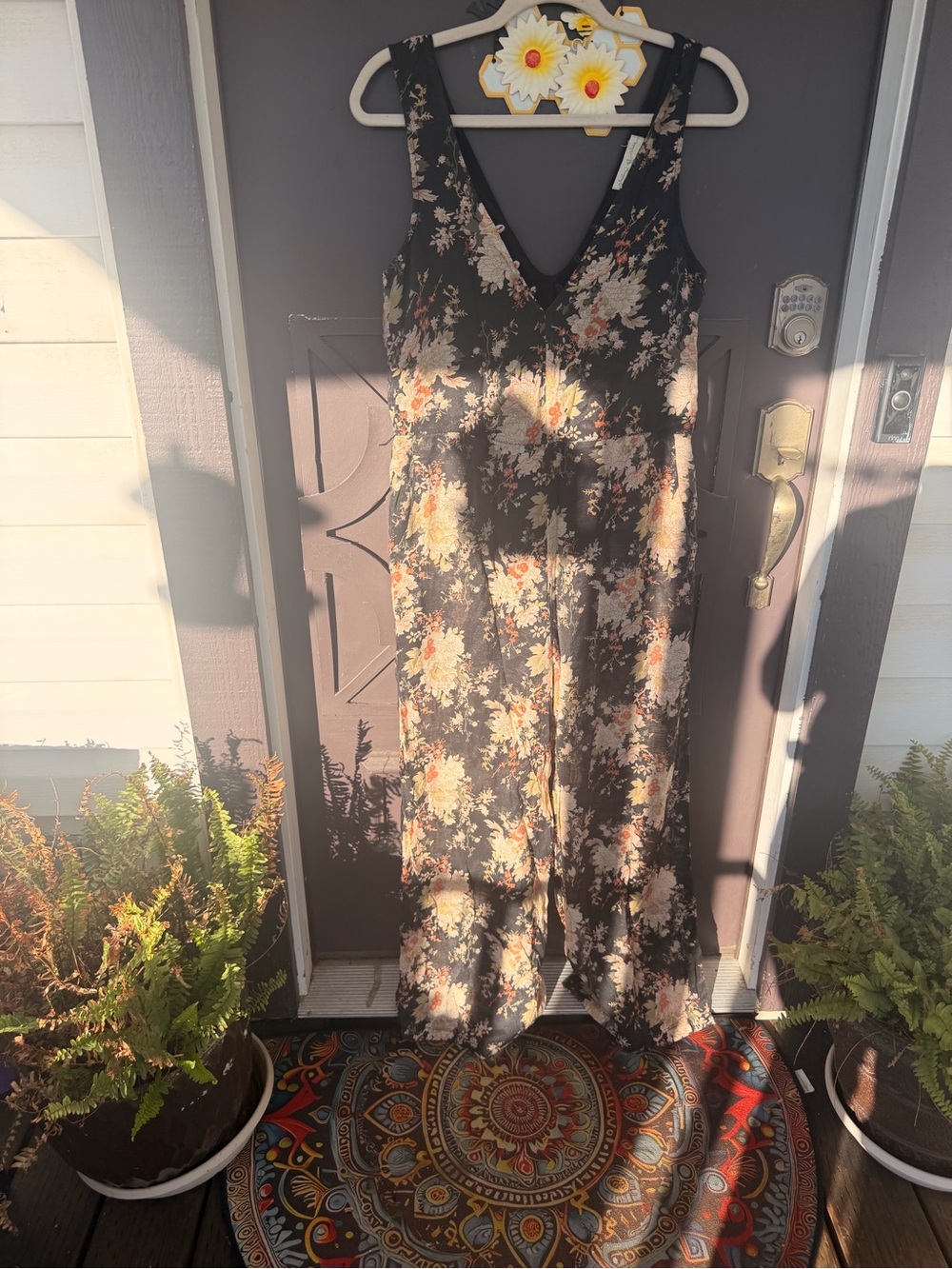 Staring at Stars Black Floral V-Neck Jumpsuit